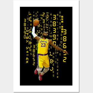 LBJ Gold Matrix Posters and Art